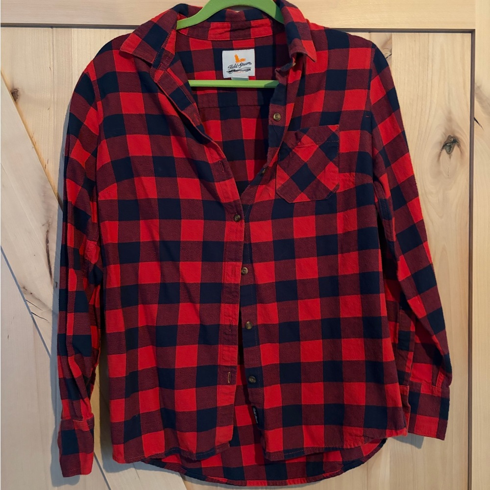 Field & Stream Red and Navy Flannel Shirt